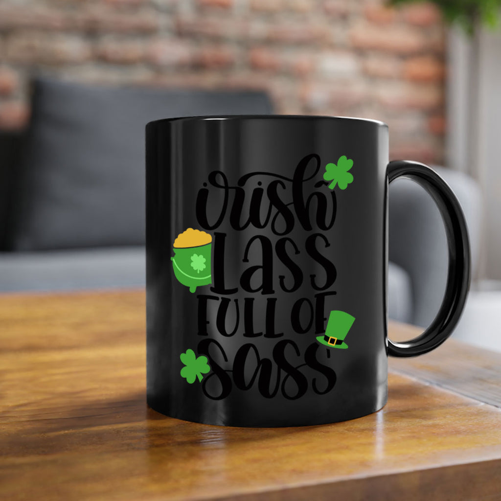 Irish Lass Full Of Sass Style 79#- St Patricks Day-Mug / Coffee Cup