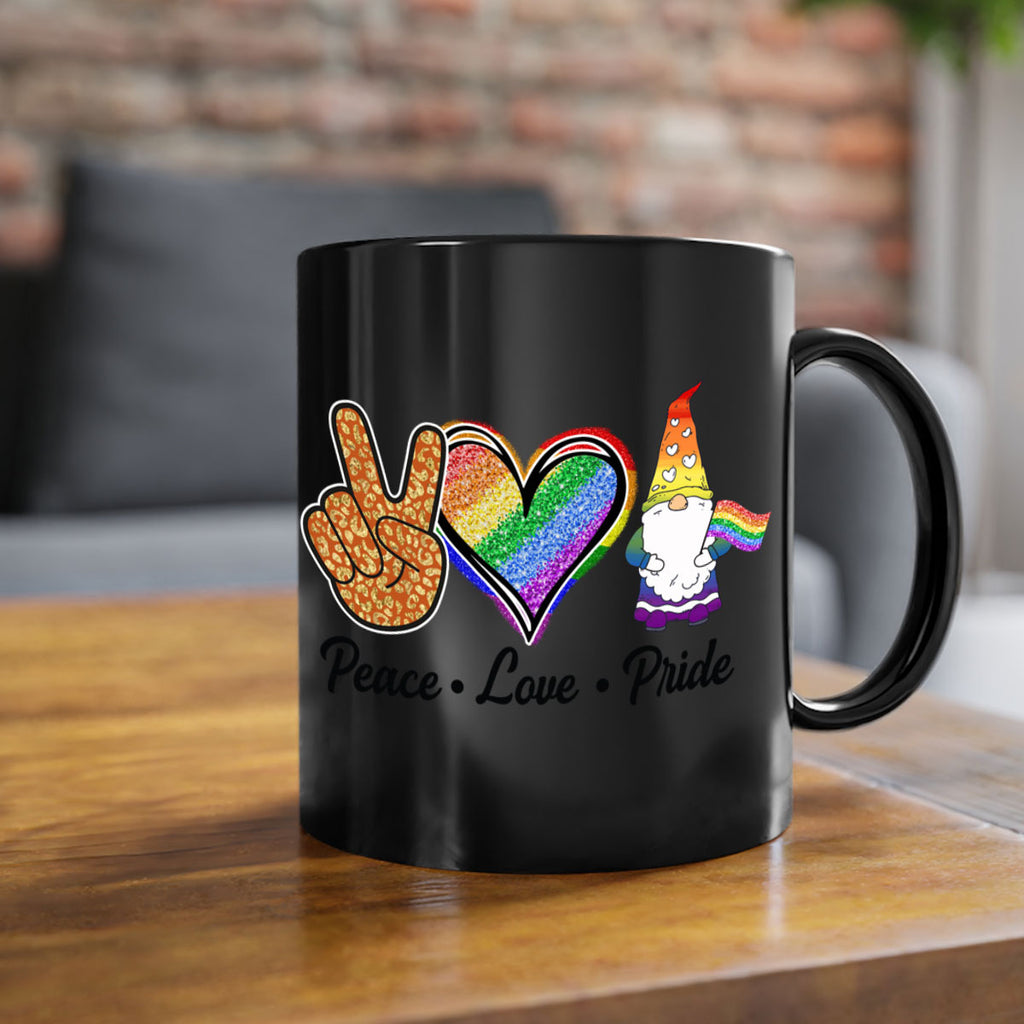 Peace Love Gnome Lgbt Flag  54#- lgbt-Mug / Coffee Cup