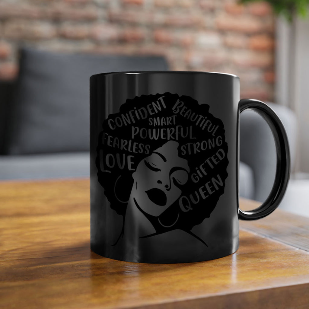 afro lady with words 24#- Black women - Girls-Mug / Coffee Cup