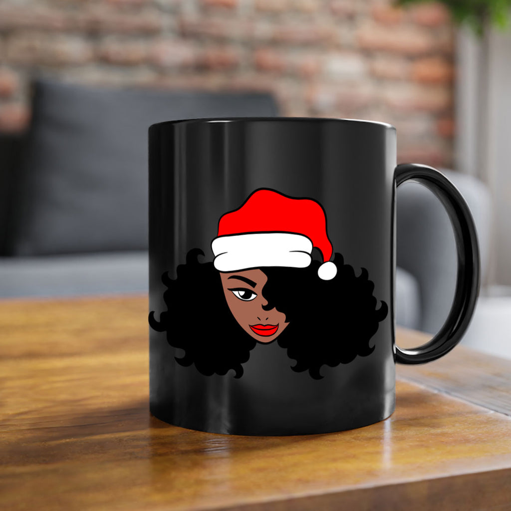 afro santa claus girl 71#- Black women - Girls-Mug / Coffee Cup