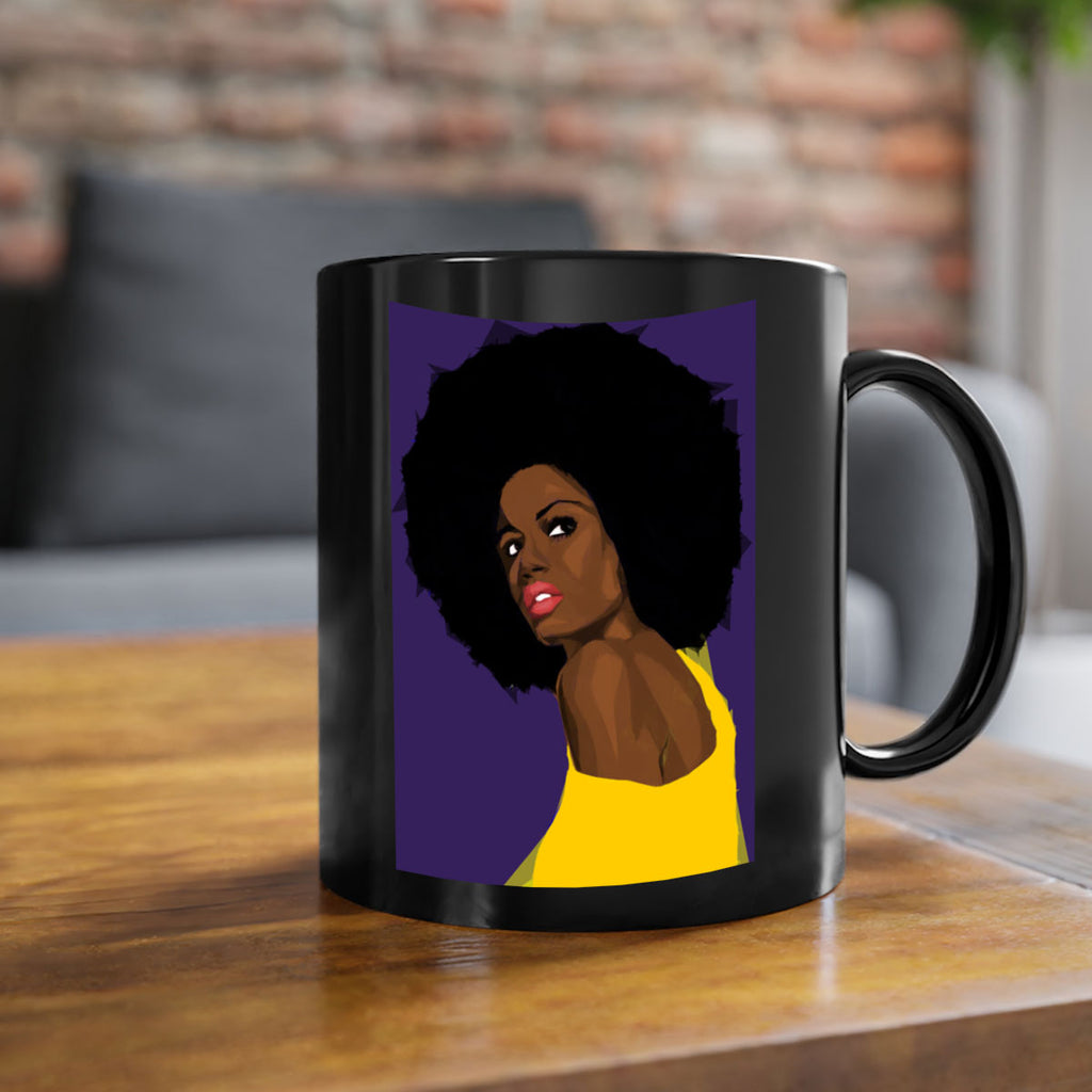 beautiful black woman geometric 60#- Black women - Girls-Mug / Coffee Cup