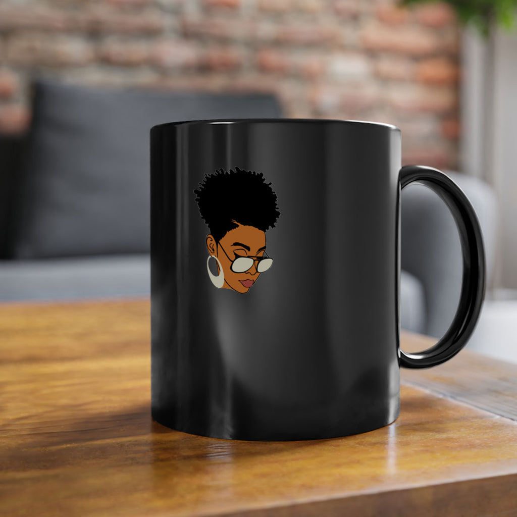 black afro 44#- Black women - Girls-Mug / Coffee Cup