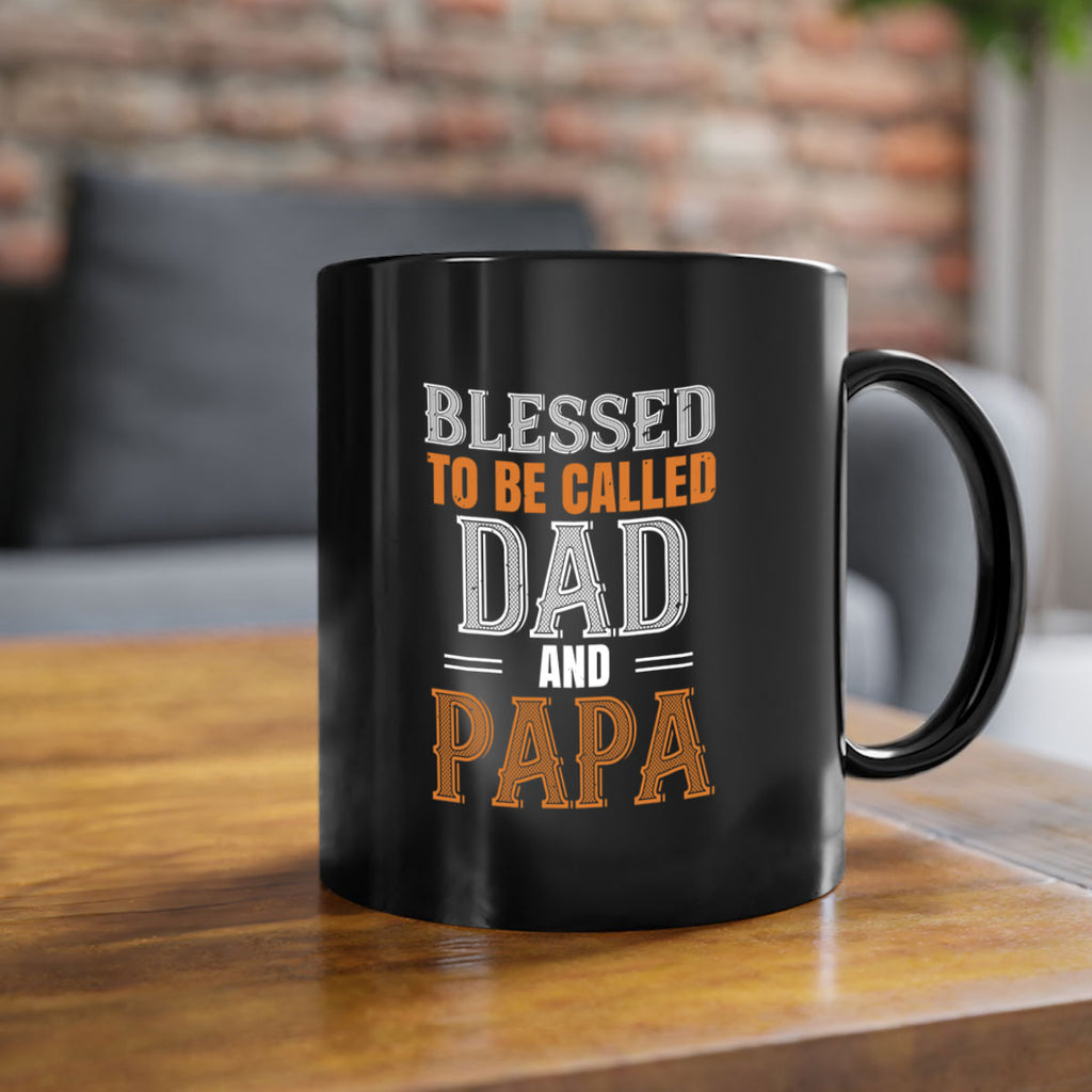blessed to be called dad and papa 45#- grandpa-Mug / Coffee Cup
