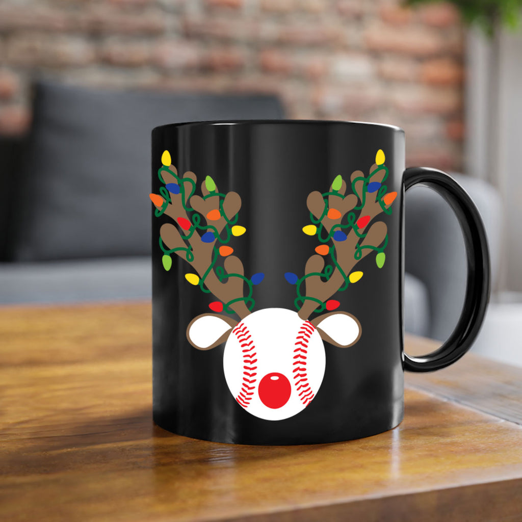 christmas reindeer antler baseball style 114#- christmas-Mug / Coffee Cup