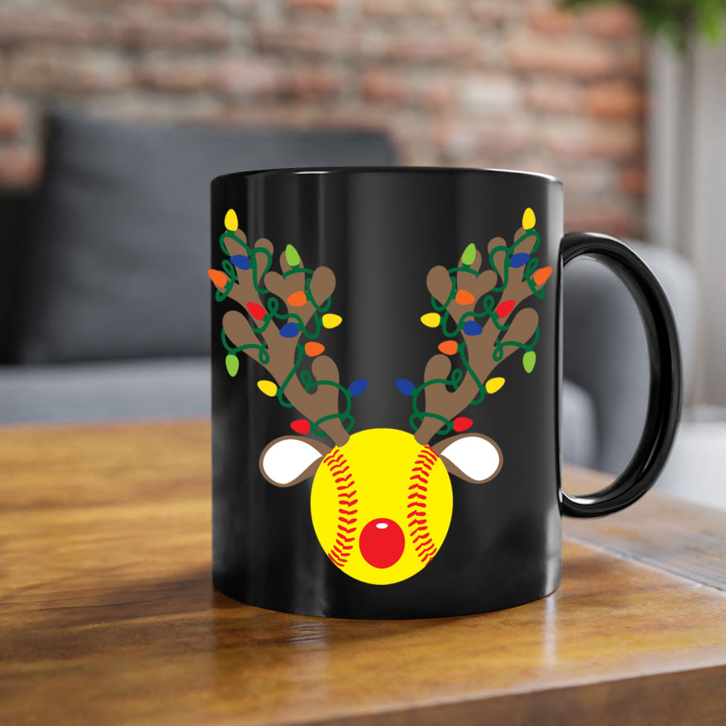 christmas reindeer antler softball style 119#- christmas-Mug / Coffee Cup