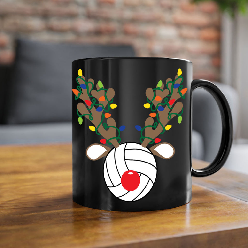 christmas reindeer antler volleyball style 121#- christmas-Mug / Coffee Cup