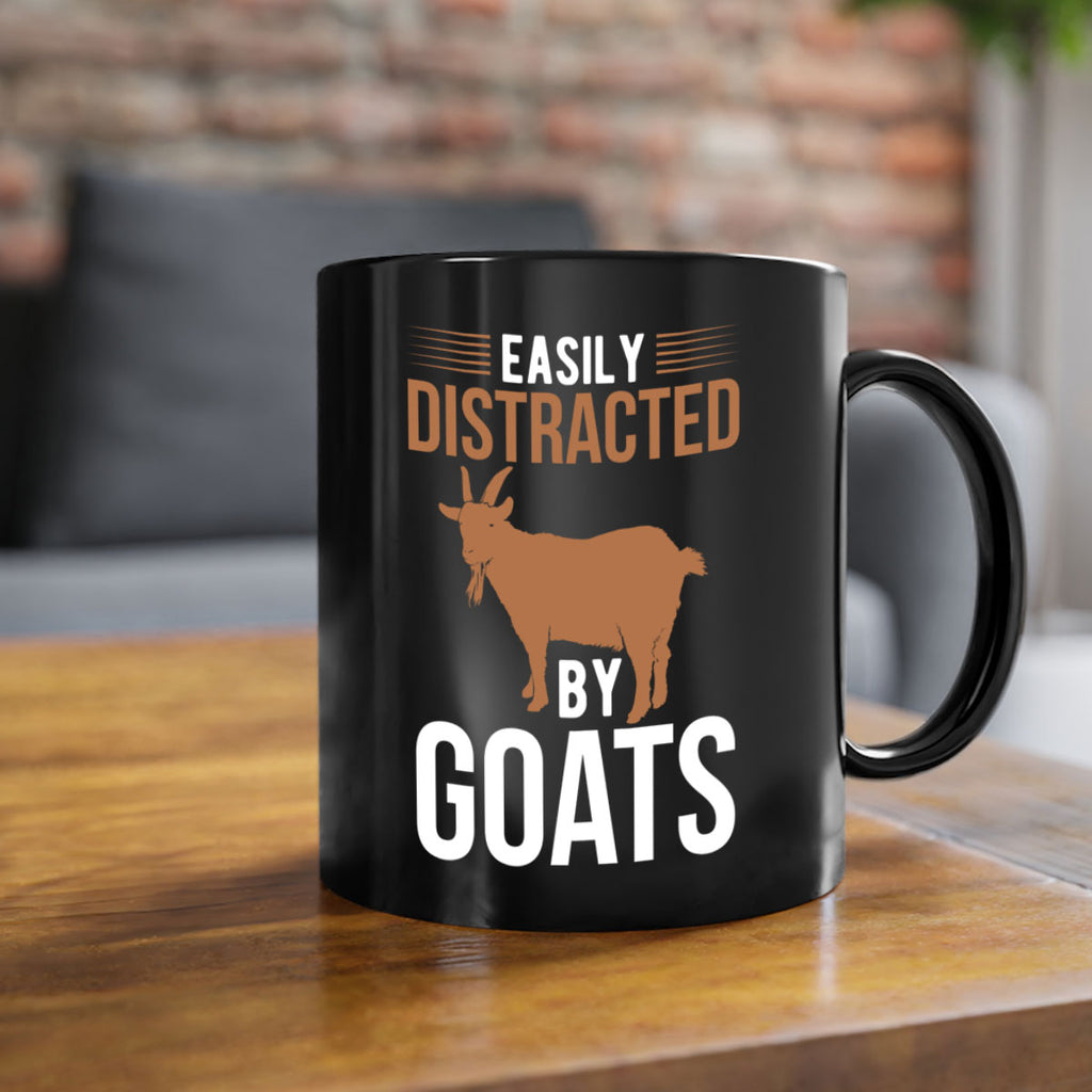 easily distracted by goats Style 5#- goat-Mug / Coffee Cup