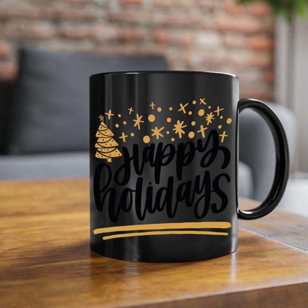 happy holidays gold 148#- christmas-Mug / Coffee Cup