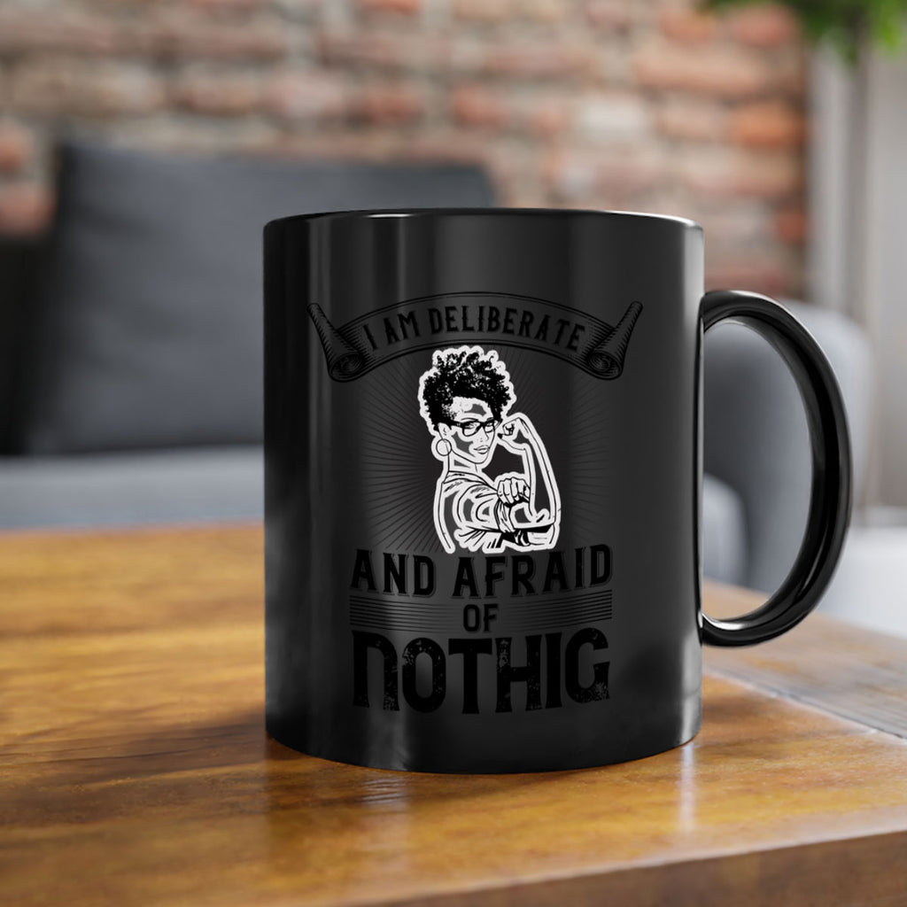 i am deliberate and afraid of nothing Style 31#- Afro - Black-Mug / Coffee Cup