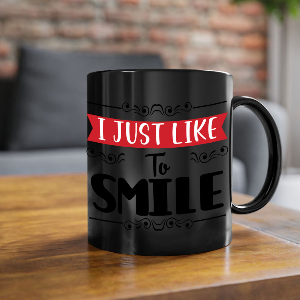 i just like to smile style 326#- christmas-Mug / Coffee Cup