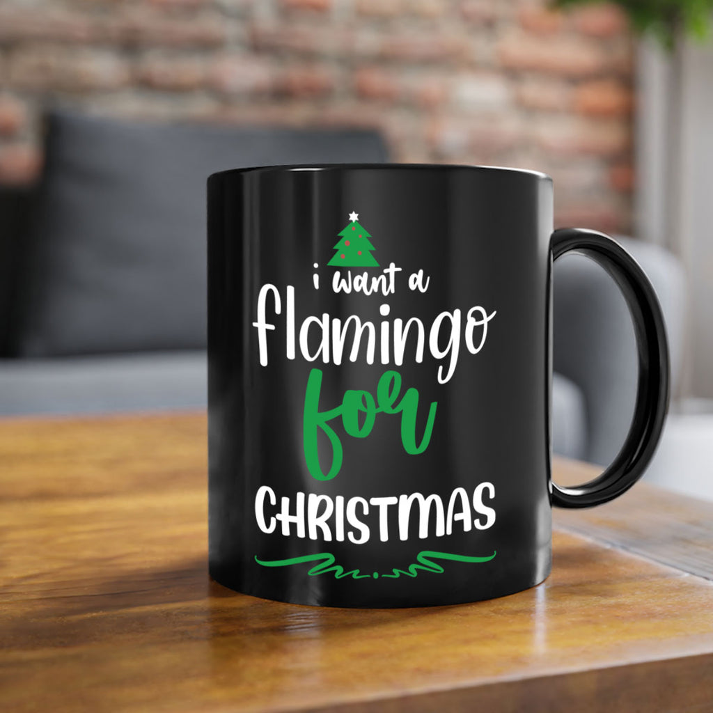 i want a flamingo for christmas style 350#- christmas-Mug / Coffee Cup