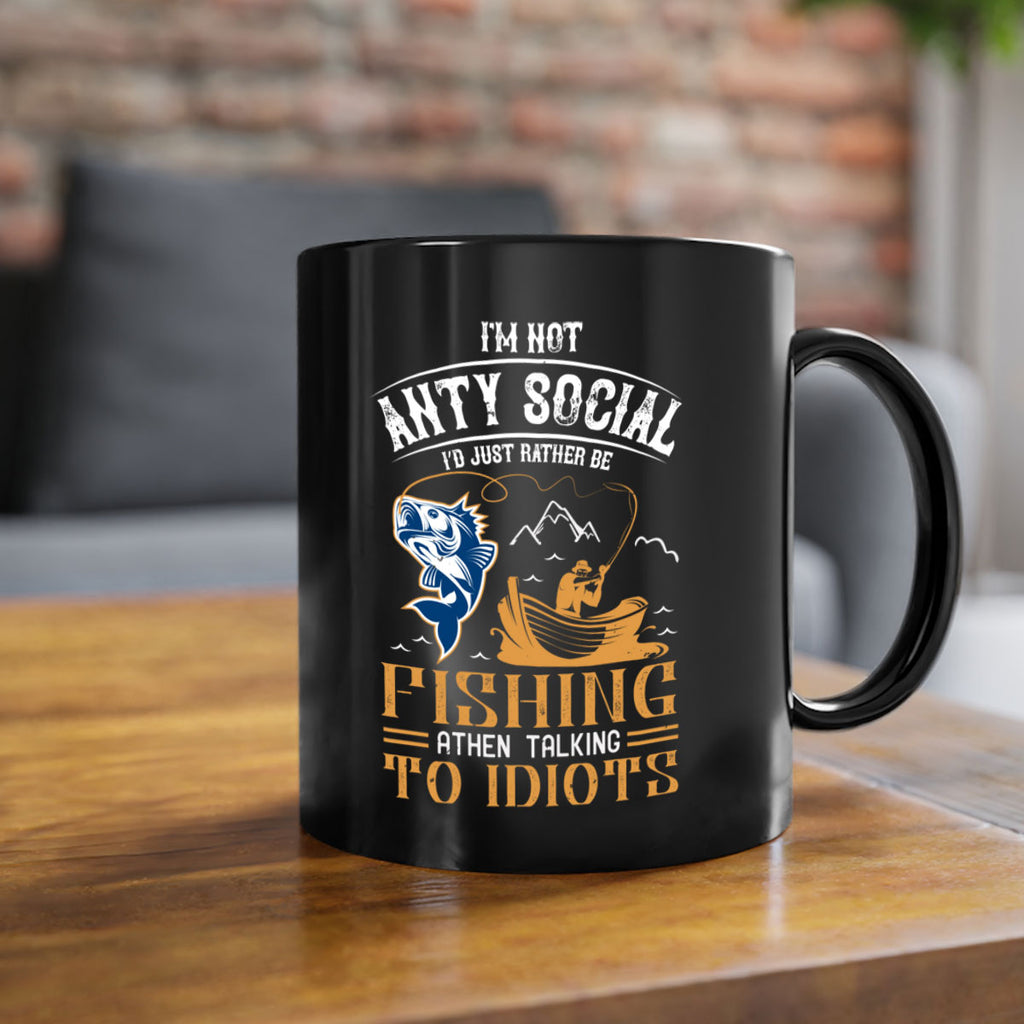 im not anty social 85#- fishing-Mug / Coffee Cup
