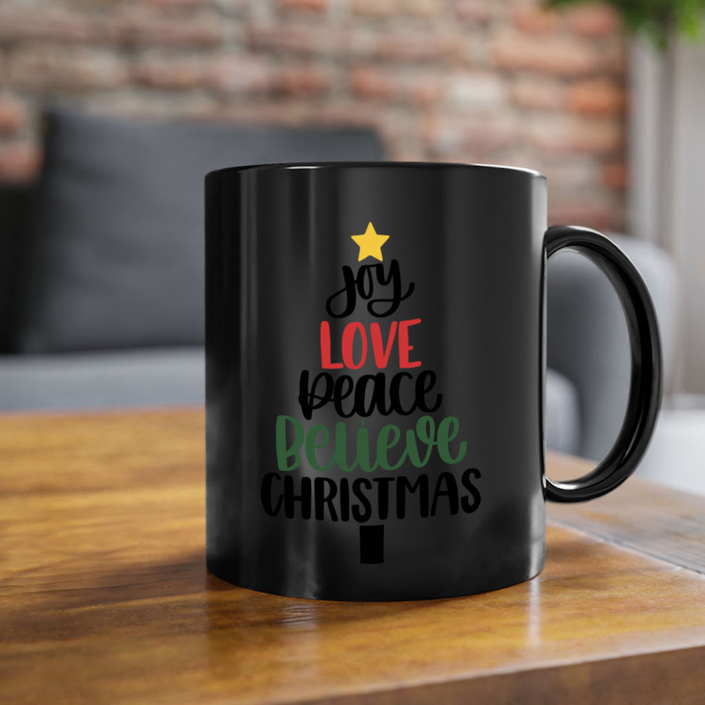 joy love peace believe christmas 111#- christmas-Mug / Coffee Cup