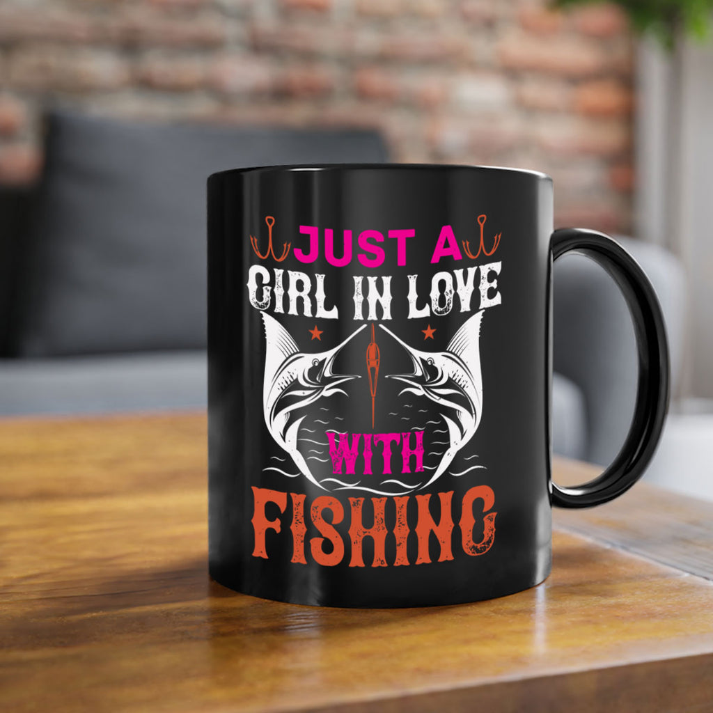 just a girl in love with fishing 73#- fishing-Mug / Coffee Cup