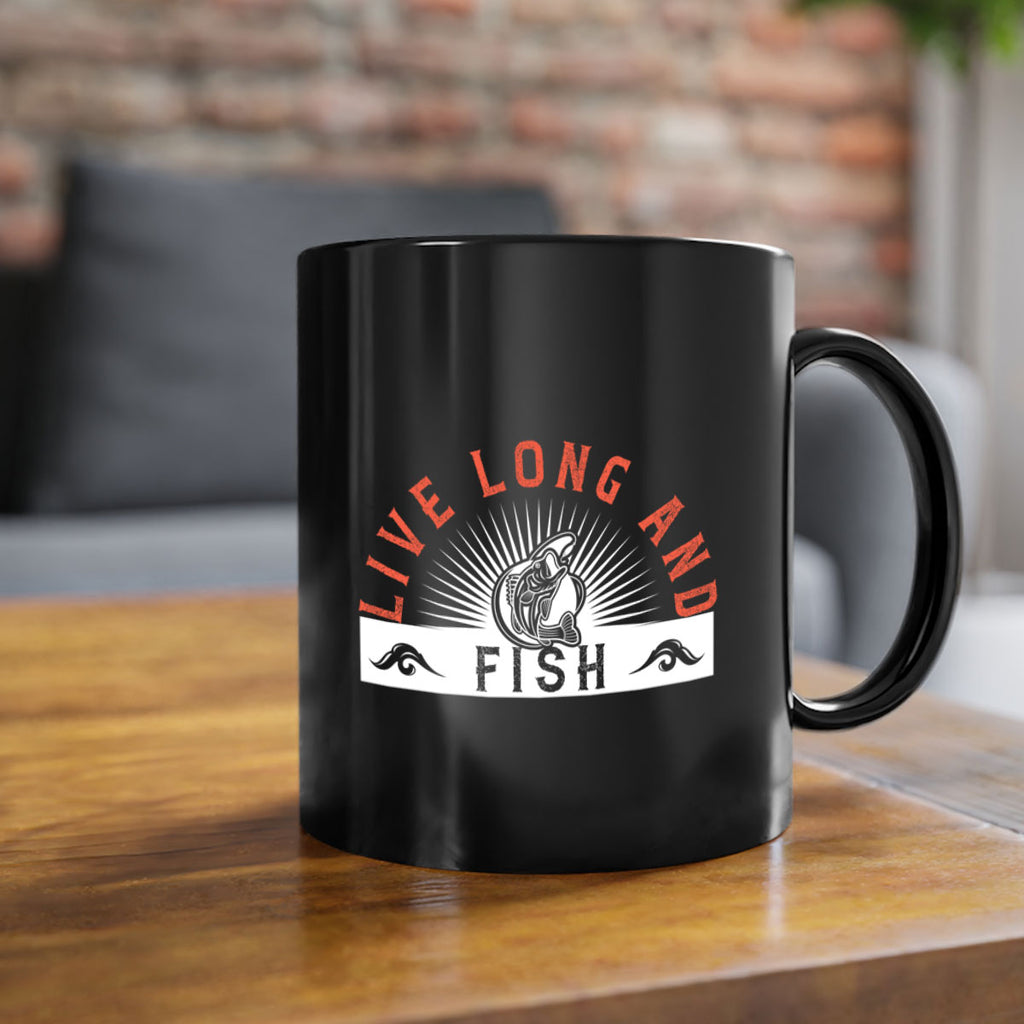 live long and fish 242#- fishing-Mug / Coffee Cup