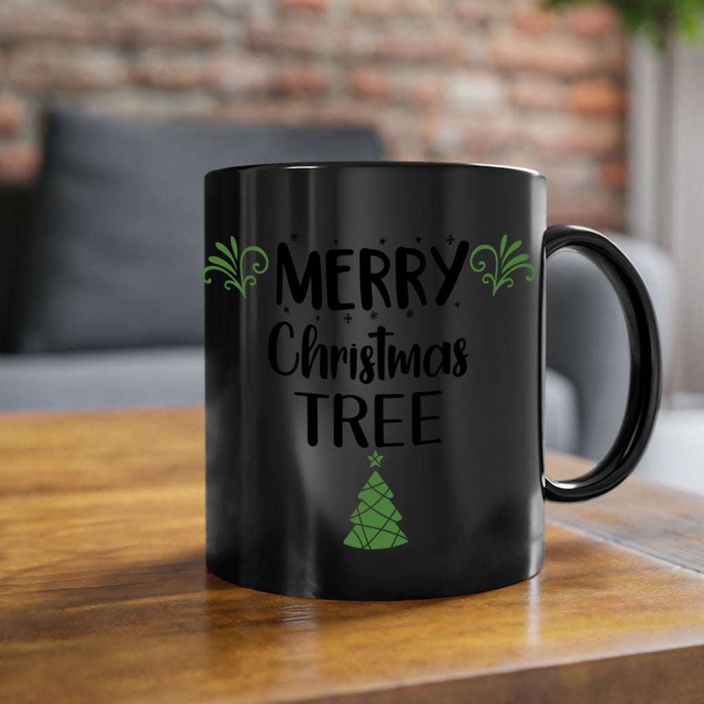 merry christmas tree style 504#- christmas-Mug / Coffee Cup