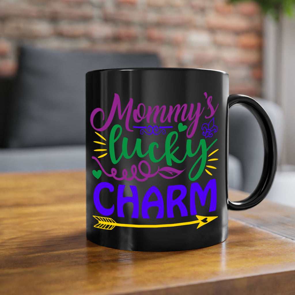 mommys lucky charm 6#- mardi gras-Mug / Coffee Cup