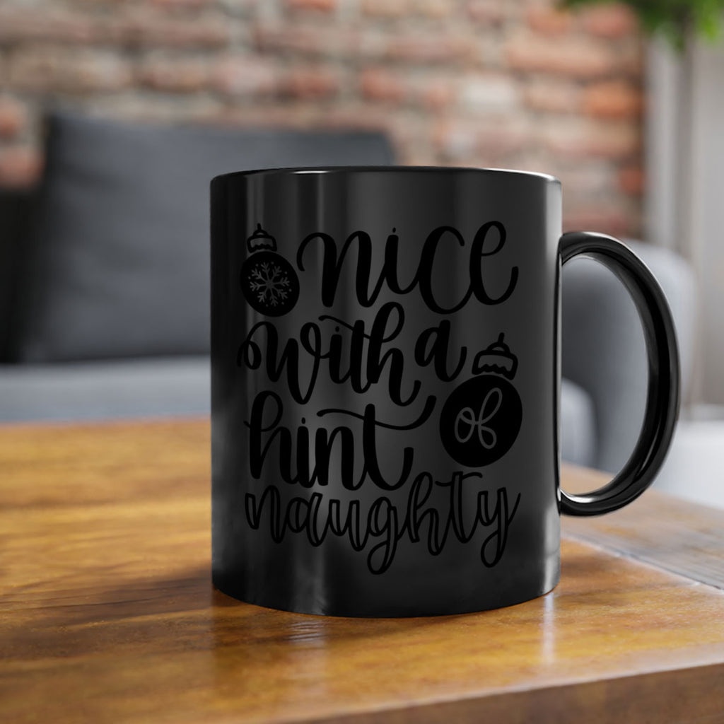 nice with a hint naughty 75#- christmas-Mug / Coffee Cup