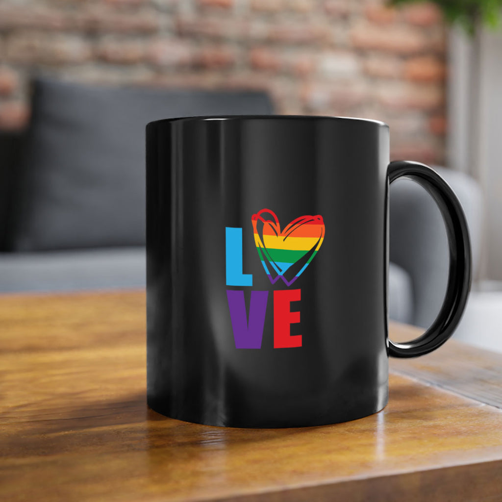 pride love heart 64#- lgbt-Mug / Coffee Cup