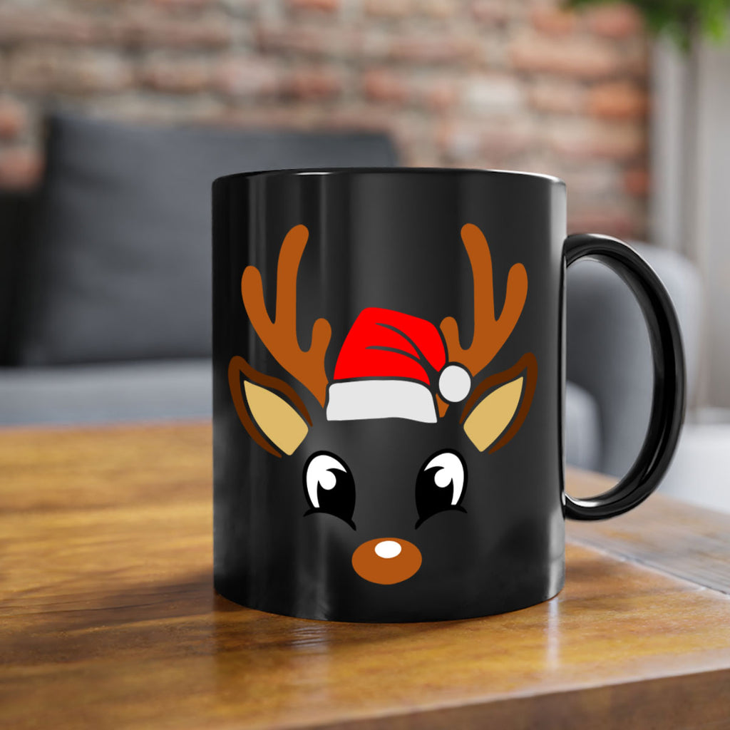 reindeer face style 596#- christmas-Mug / Coffee Cup