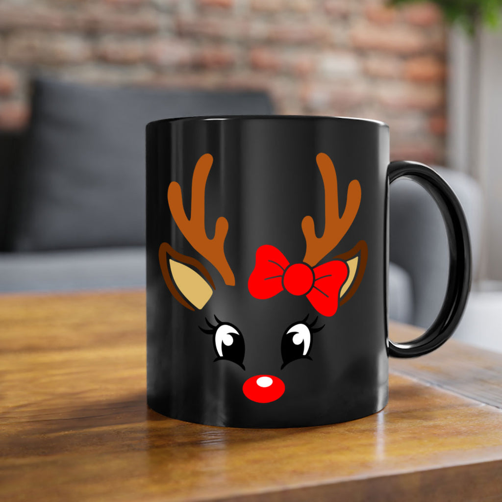 reindeer face style 598#- christmas-Mug / Coffee Cup