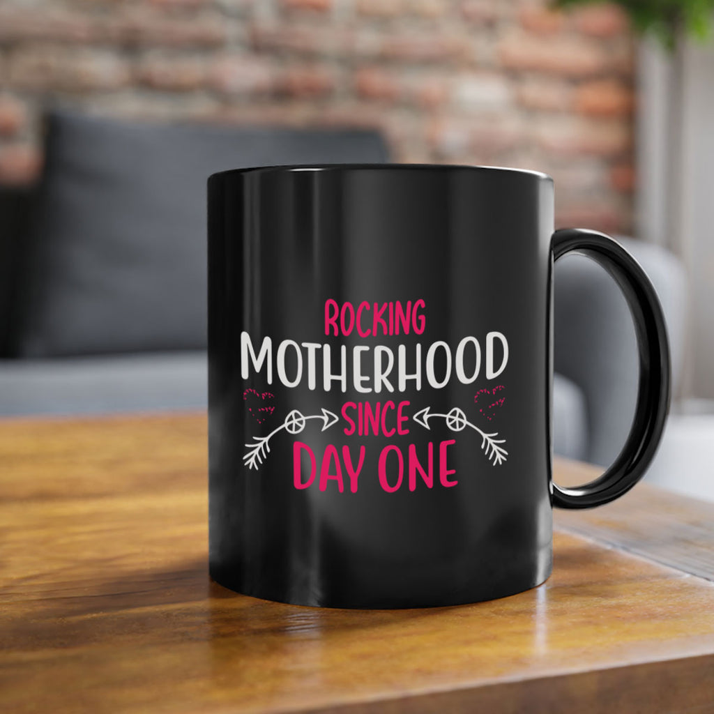 rocking motherhood since day one 69#- mom-Mug / Coffee Cup