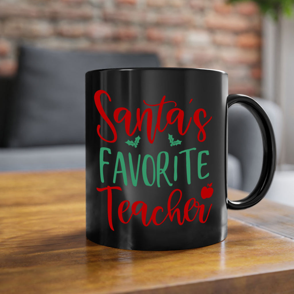 santa s favorite teacher style 609#- christmas-Mug / Coffee Cup