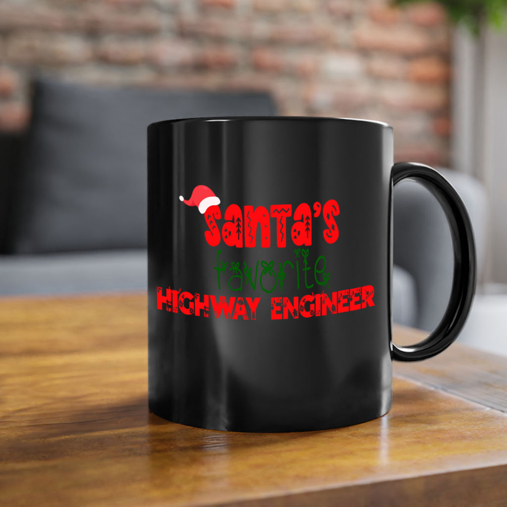 santas favorite highway engineer style 869#- christmas-Mug / Coffee Cup