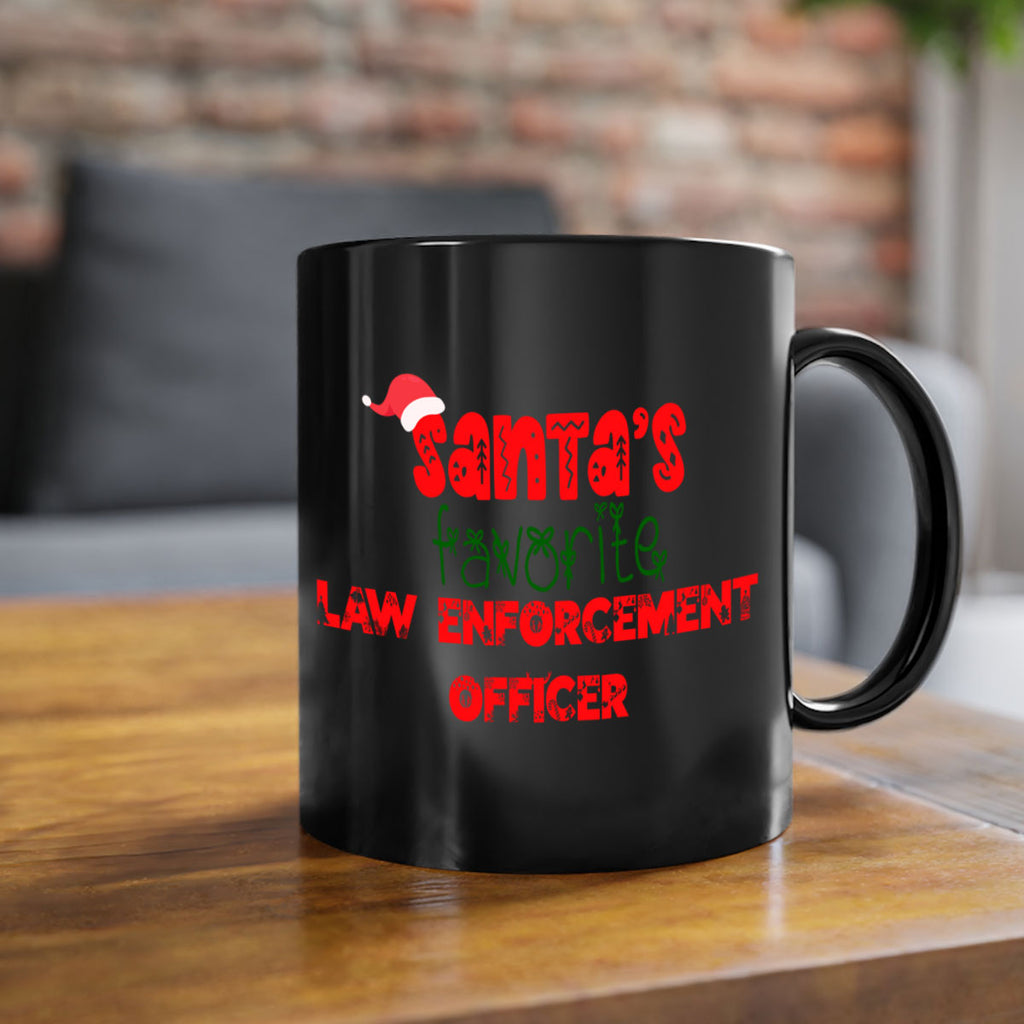 santas favorite law enforcement officer style 912#- christmas-Mug / Coffee Cup