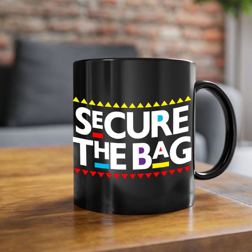 secure the bag 39#- black words - phrases-Mug / Coffee Cup