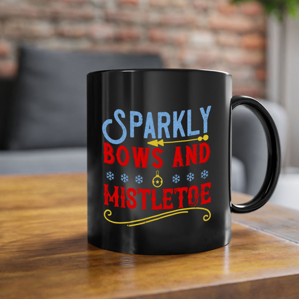 sparkly bows and mistletoe 354#- christmas-Mug / Coffee Cup