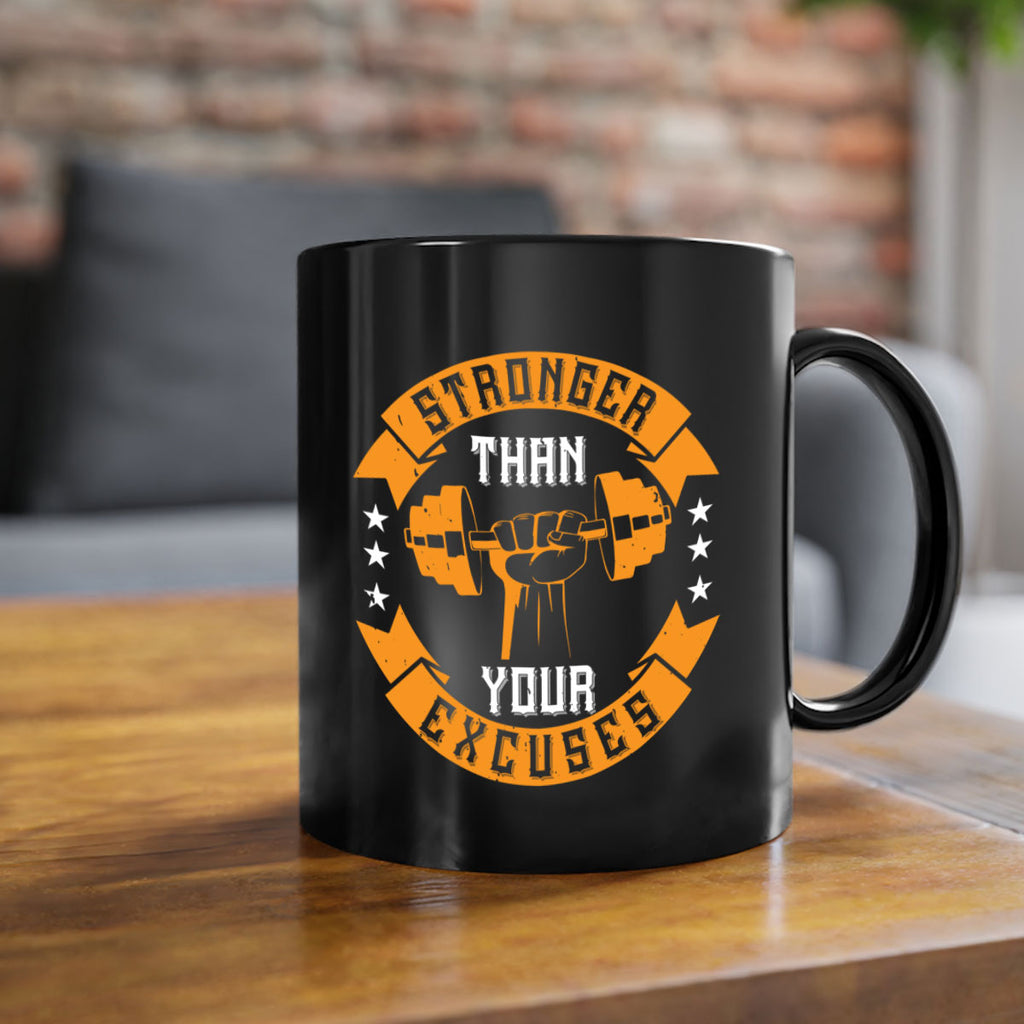 stronger than your excuses 70#- gym-Mug / Coffee Cup