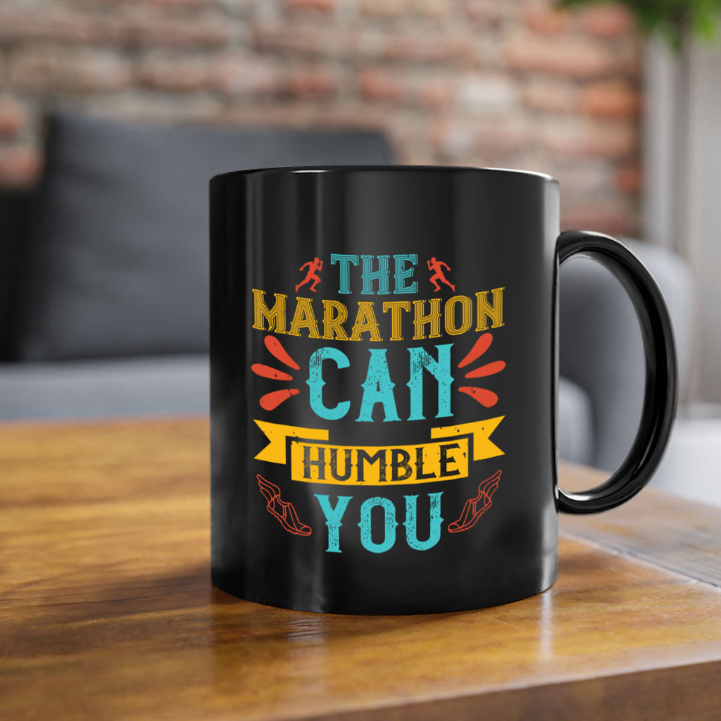 the marathon can humble you 14#- running-Mug / Coffee Cup