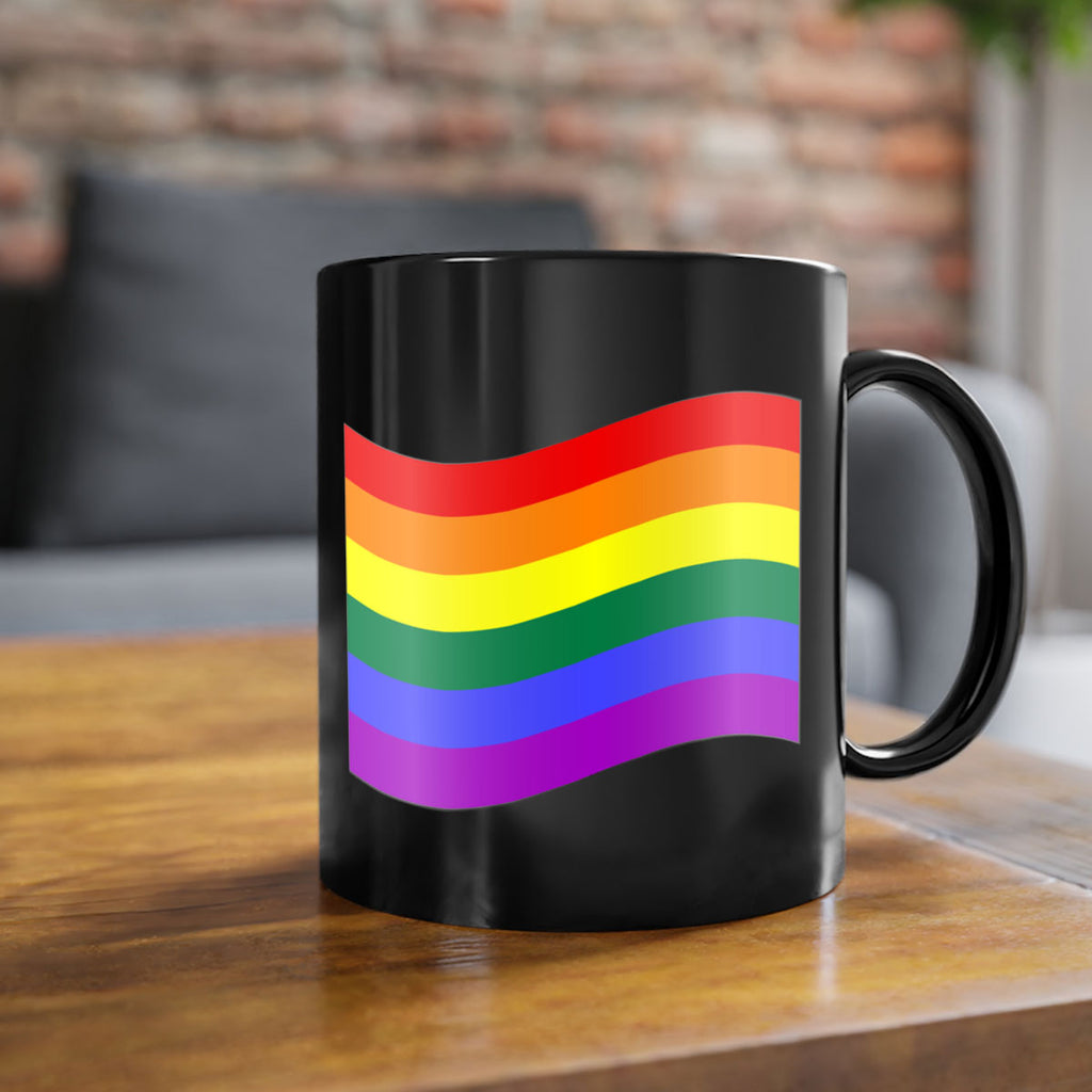 wavy rainbow flag 1#- lgbt-Mug / Coffee Cup