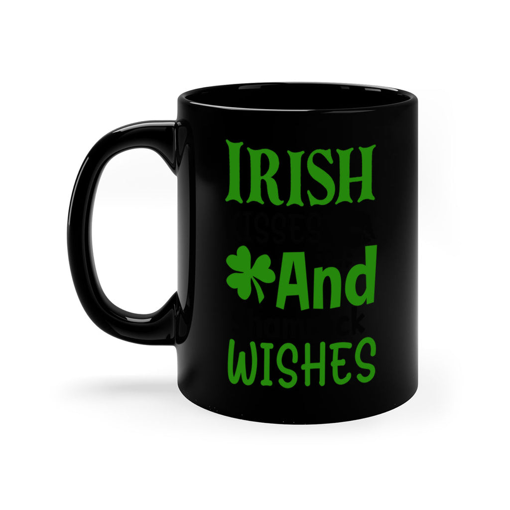 Irish Kisses And Shamrock Wishes Style 156#- St Patricks Day-Mug / Coffee Cup