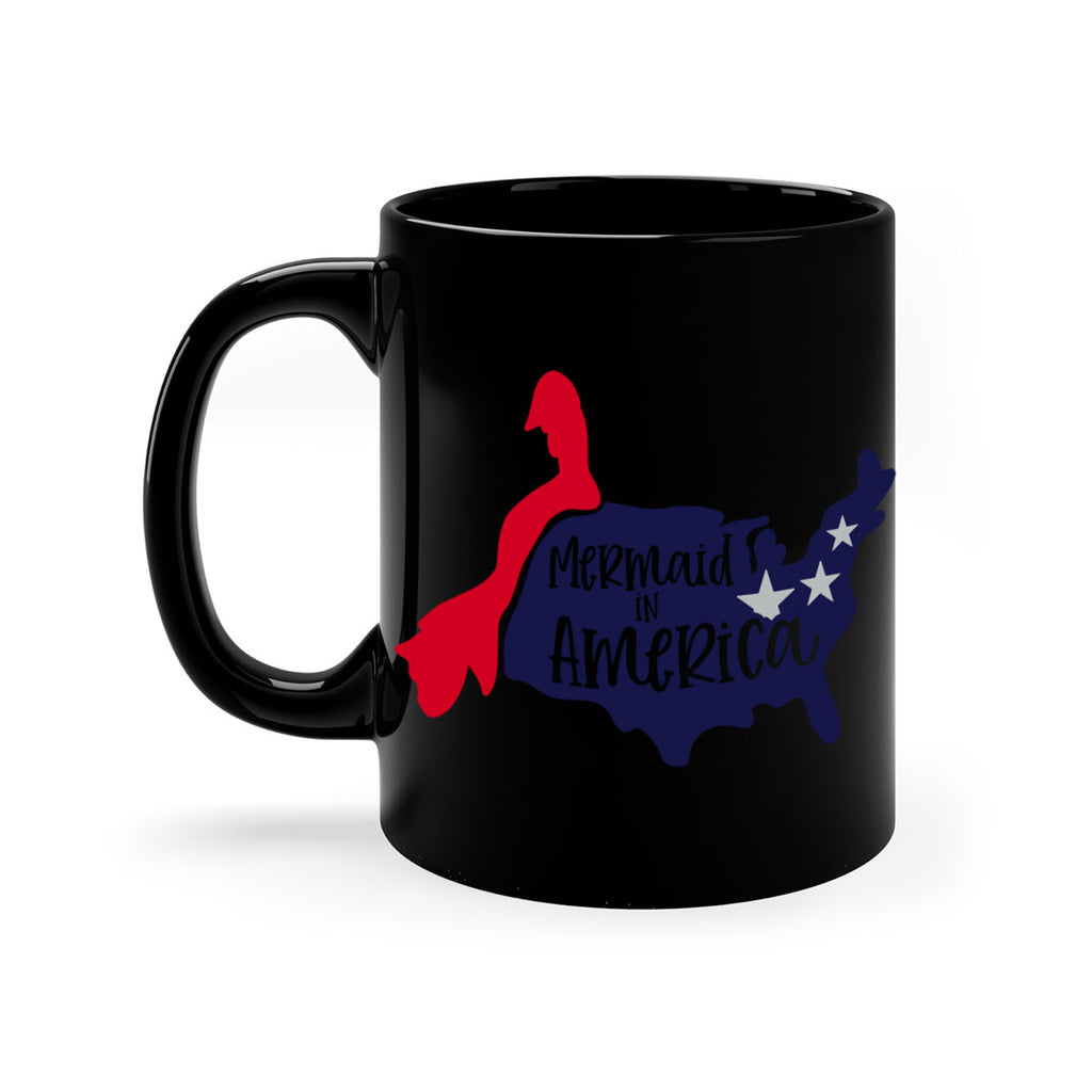 Mermaid In America Style 167#- 4th Of July-Mug / Coffee Cup
