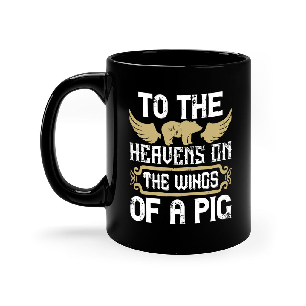 To the heavens on the wings of a pig Style 14#- pig-Mug / Coffee Cup