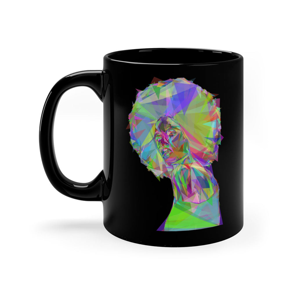 beautiful black woman geometric prismatic 59#- Black women - Girls-Mug / Coffee Cup