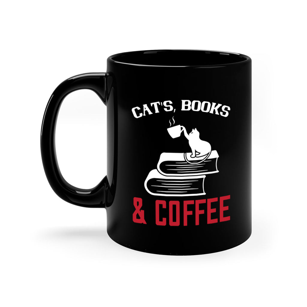 cats book and coffee Style 37#- cat-Mug / Coffee Cup