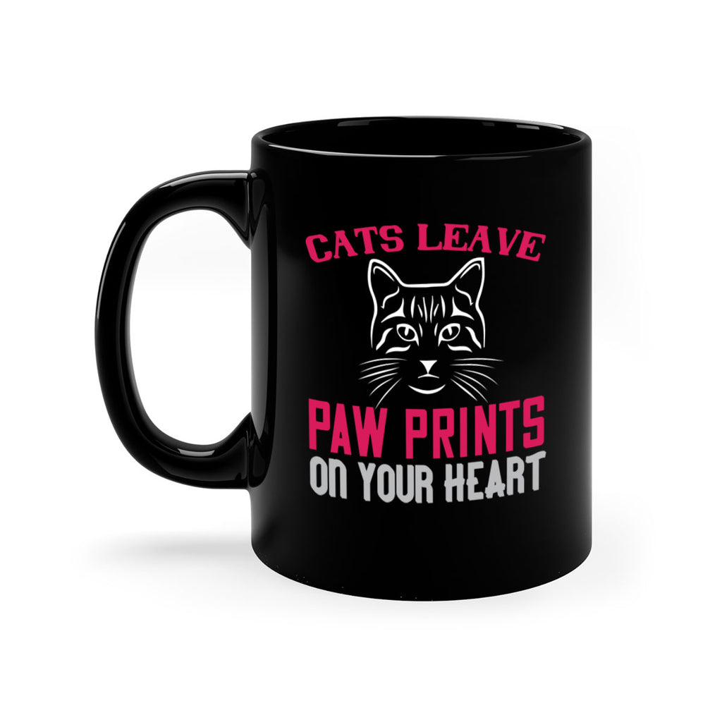 cats leave paw prints on your heart Style 39#- cat-Mug / Coffee Cup