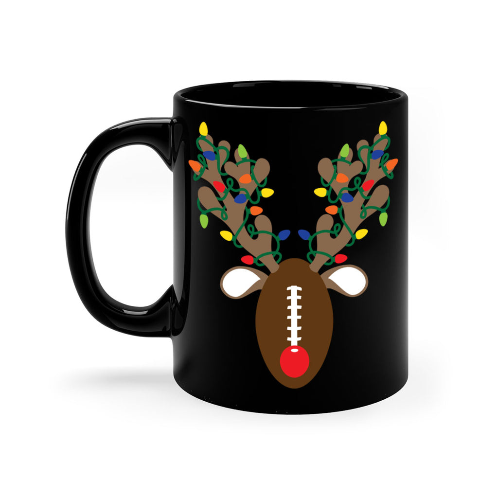 christmas reindeer antler football style 117#- christmas-Mug / Coffee Cup