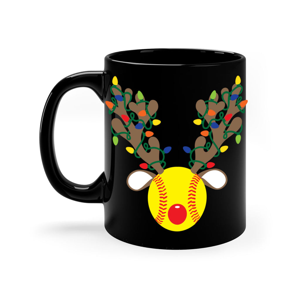 christmas reindeer antler softball style 119#- christmas-Mug / Coffee Cup