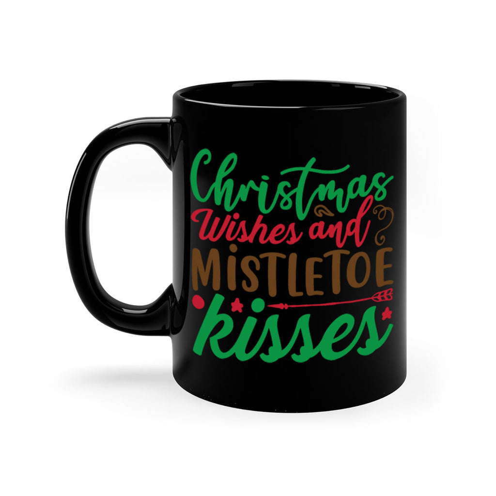 christmas wishes and mistletoe kisses 292#- christmas-Mug / Coffee Cup