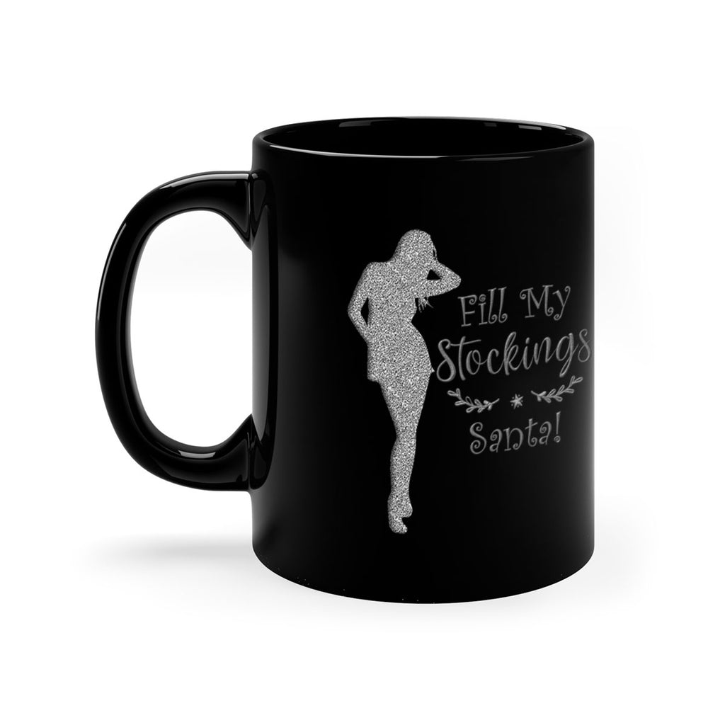 fill my stockings santa silver 322#- christmas-Mug / Coffee Cup