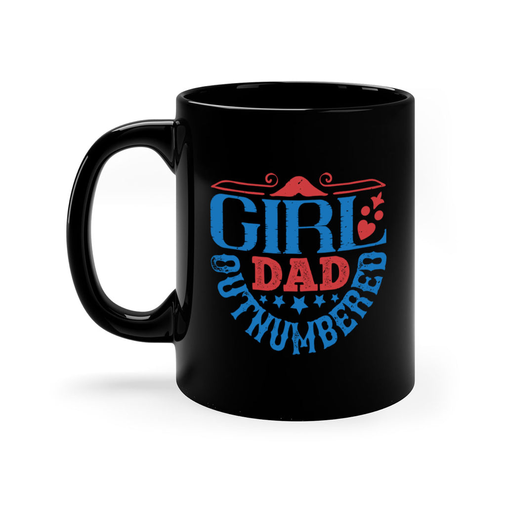 girl dad outnumbered 219#- fathers day-Mug / Coffee Cup