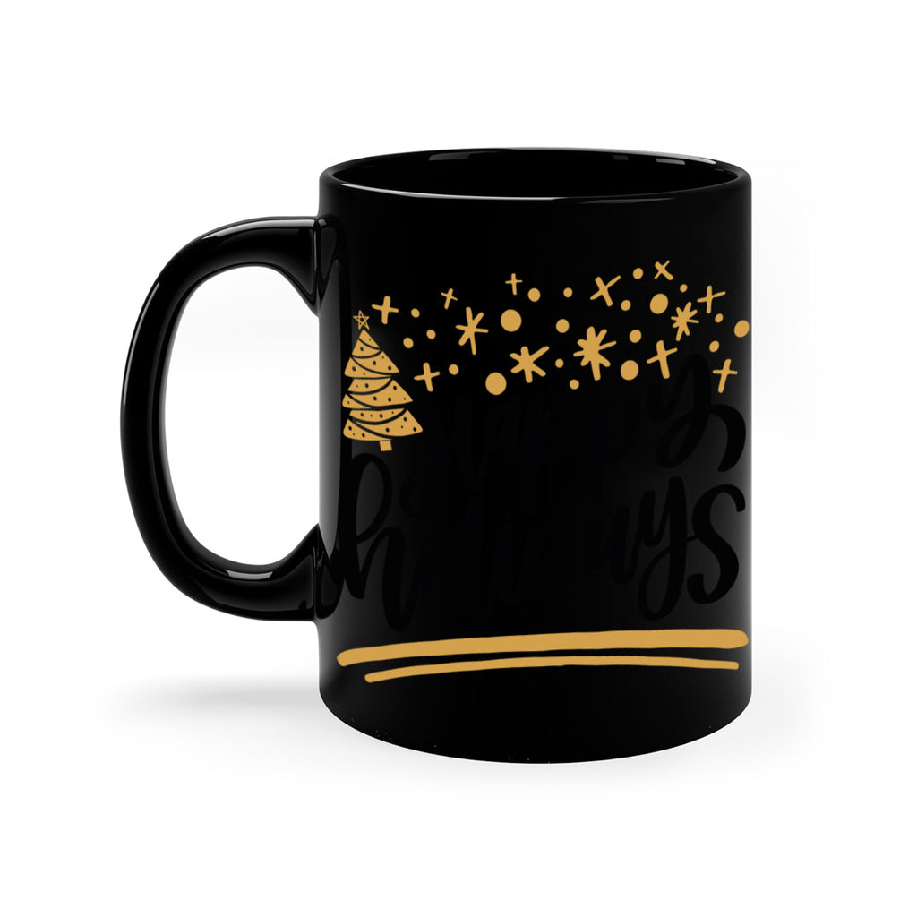 happy holidays gold 148#- christmas-Mug / Coffee Cup