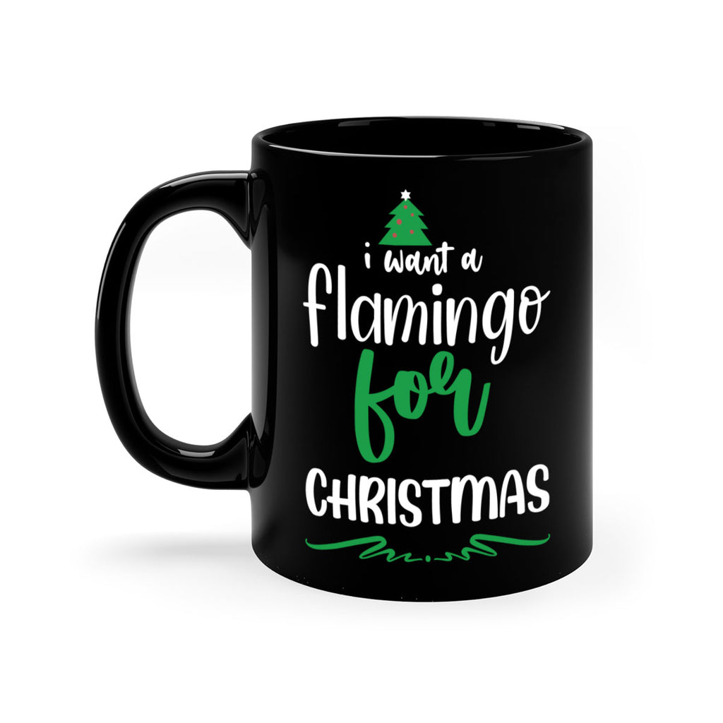 i want a flamingo for christmas style 350#- christmas-Mug / Coffee Cup