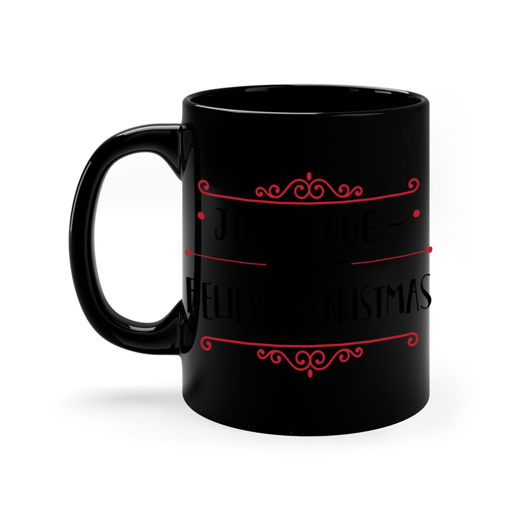 joy love peace believe christmas style 409#- christmas-Mug / Coffee Cup