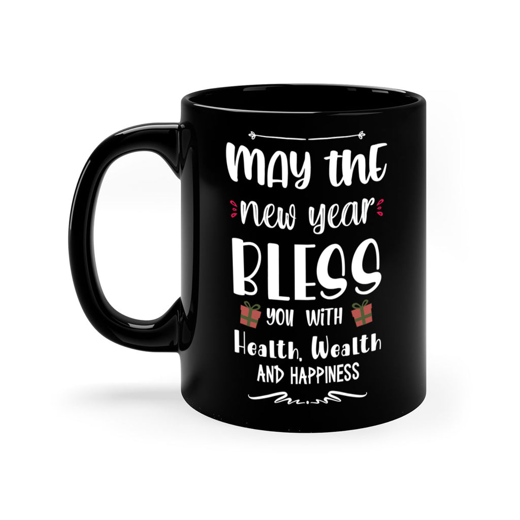 may the new year bless you with health, wealth and happiness style 452#- christmas-Mug / Coffee Cup