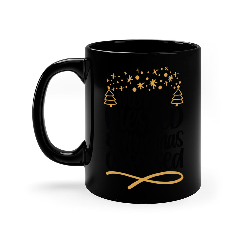 merry blessed christmas obsessed gold 95#- christmas-Mug / Coffee Cup